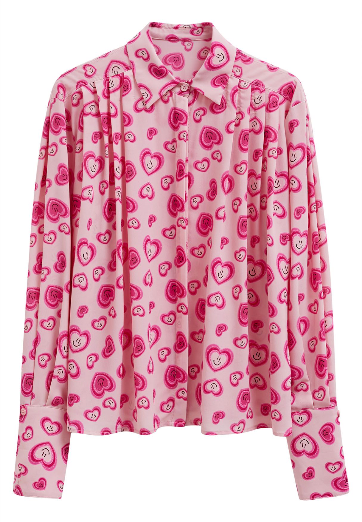 Lovely Smiling Heart Chiffon Shirt