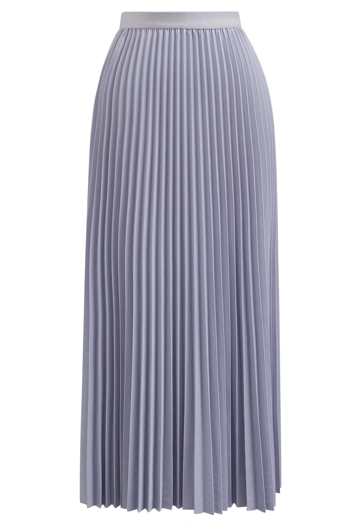 Glimmer Accordion Pleated Maxi Skirt in Lavender