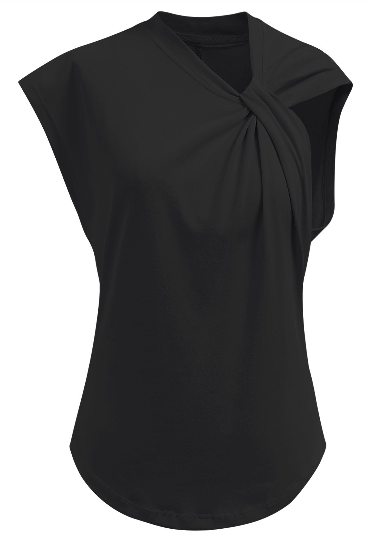 Sweetie Knot Sleeveless Top in Black