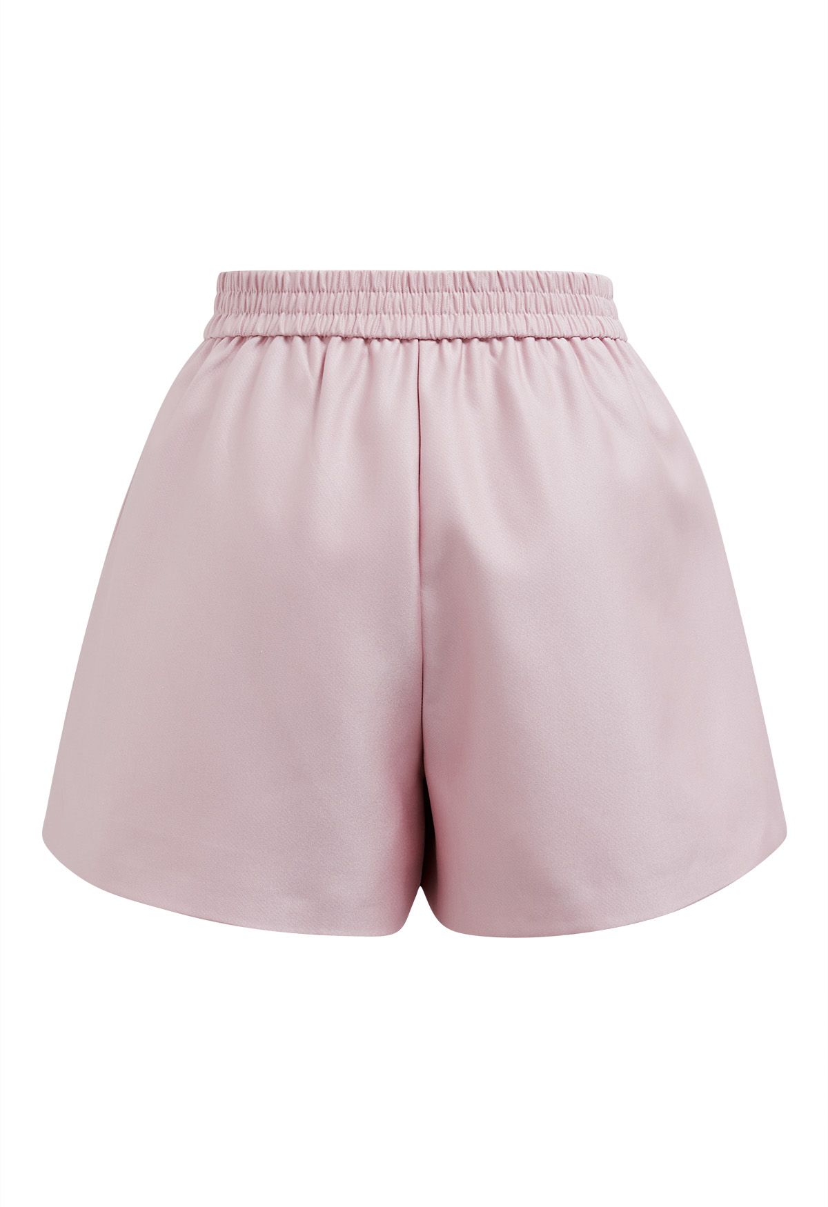 Golden Button Side Pocket Shorts in Pink