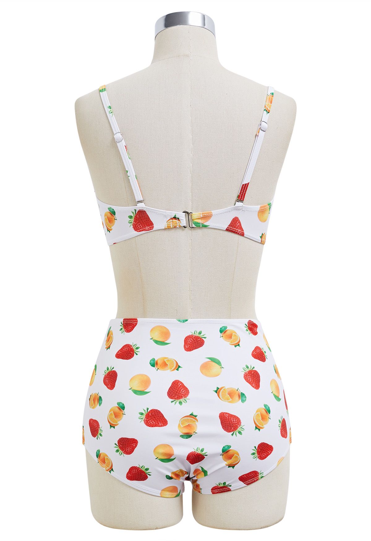 Fruit Print Bikini Set in White