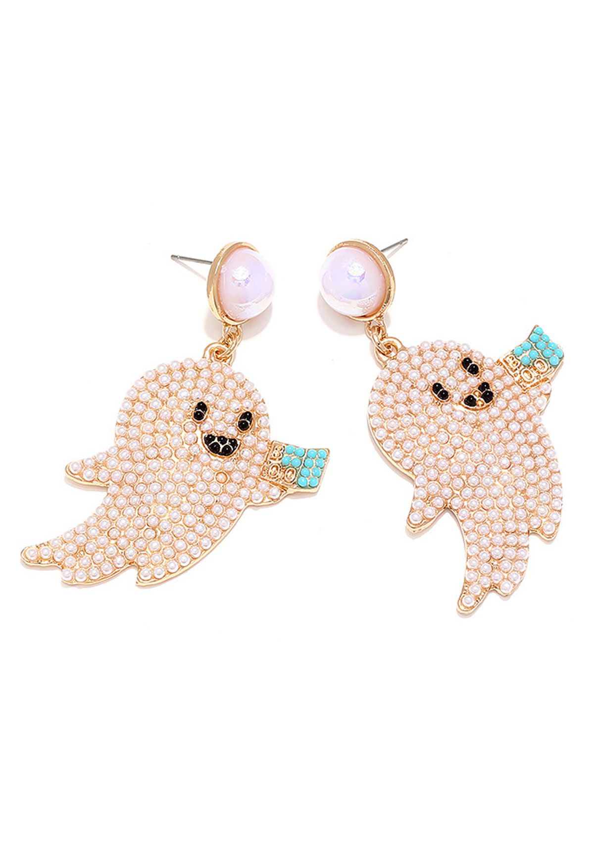 Gleeful Pearl Ghost Earrings