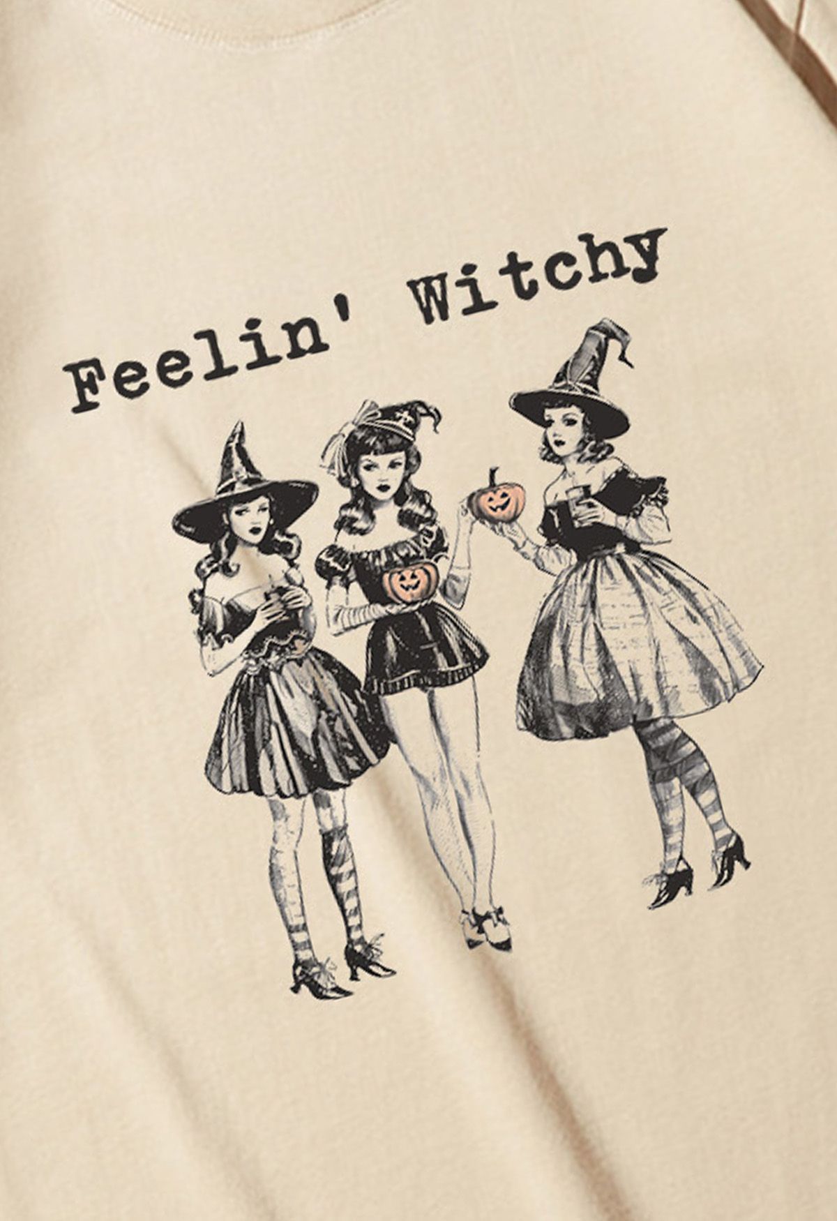 Feelin' Witchy Girly Pattern T-Shirt