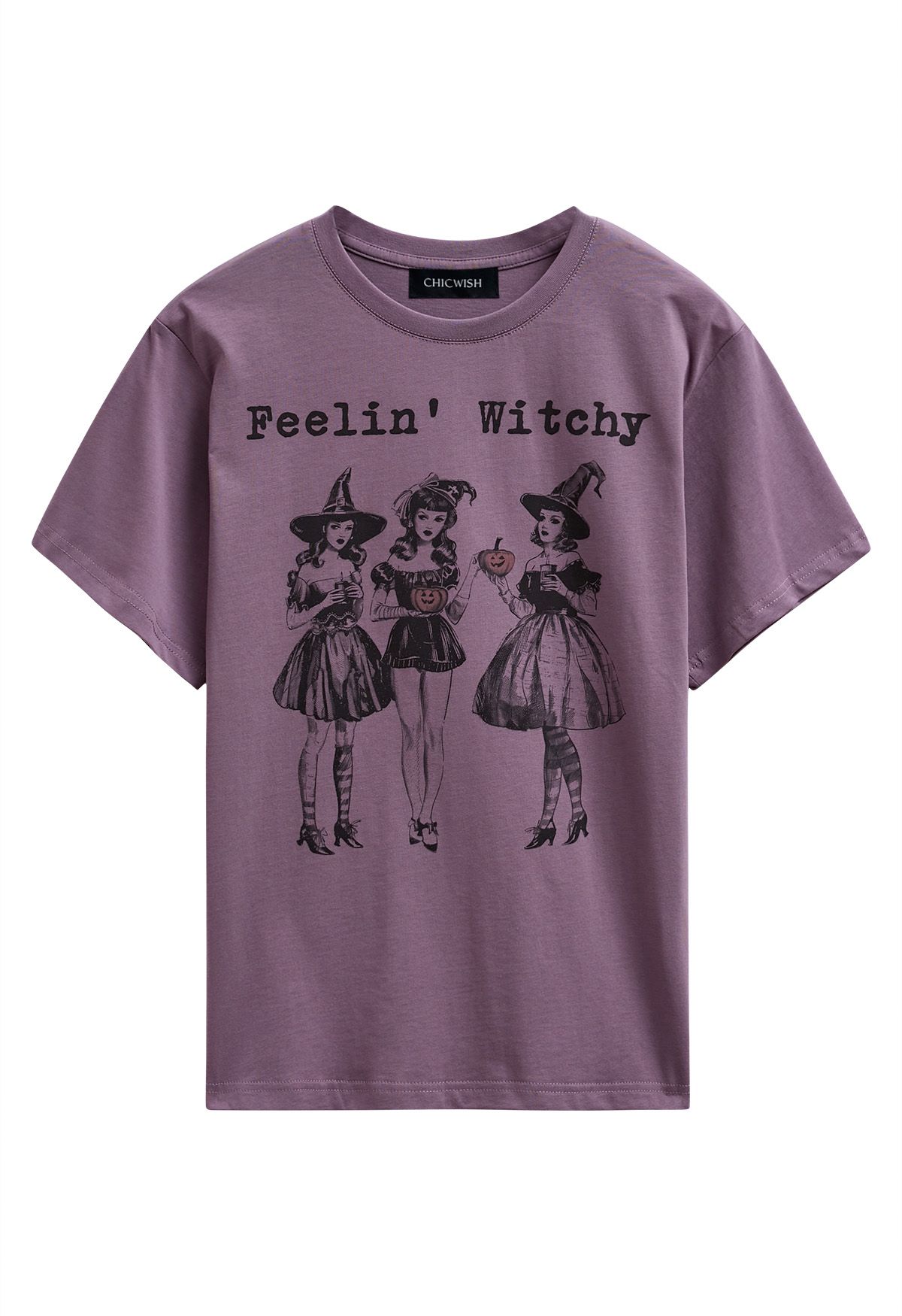 Feelin' Witchy Girly Pattern T-Shirt