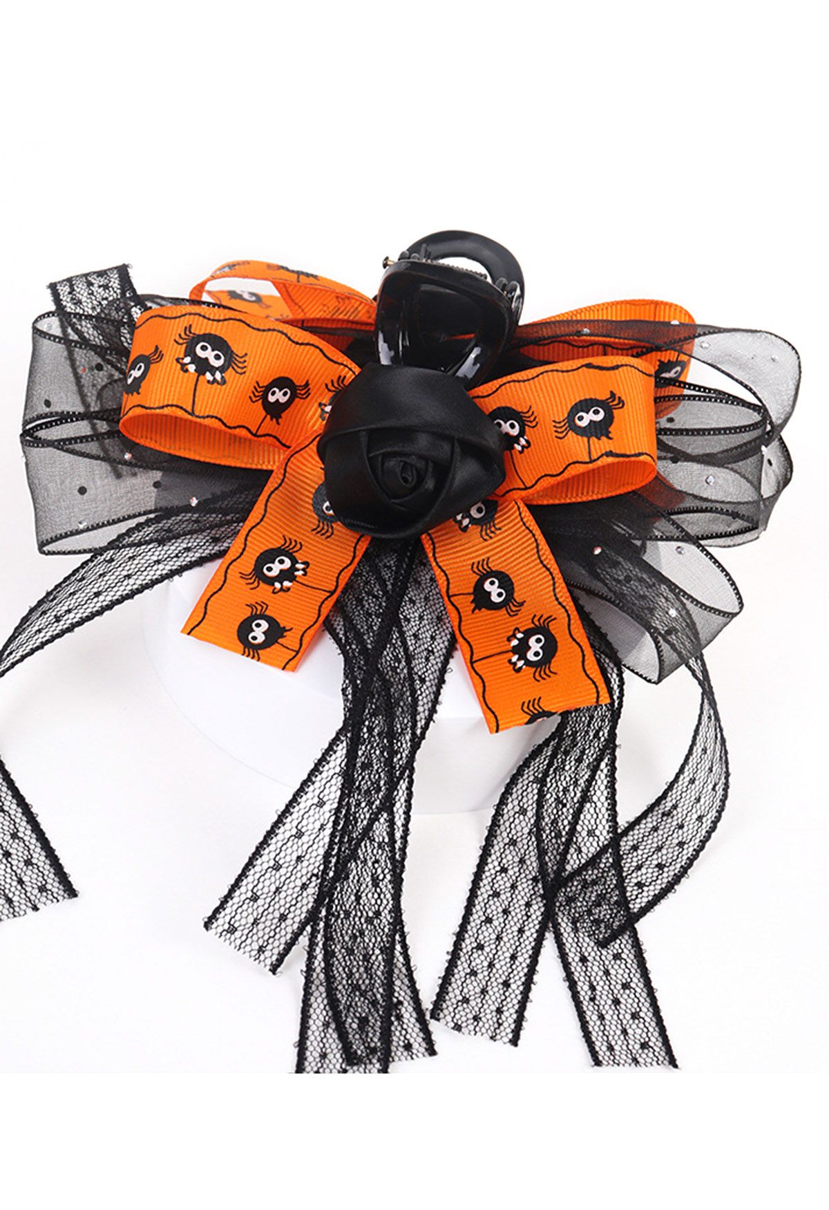 Spider Ribbon Bow Hair Claw