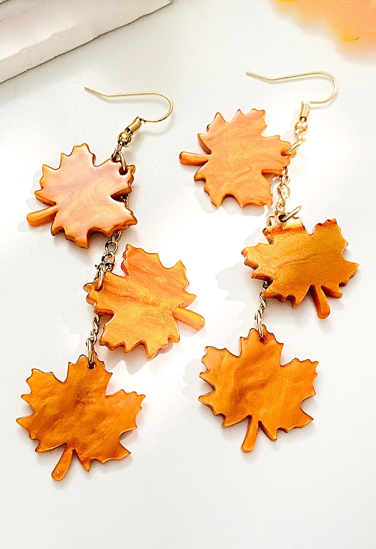 Maple Leaf Hook Earrings