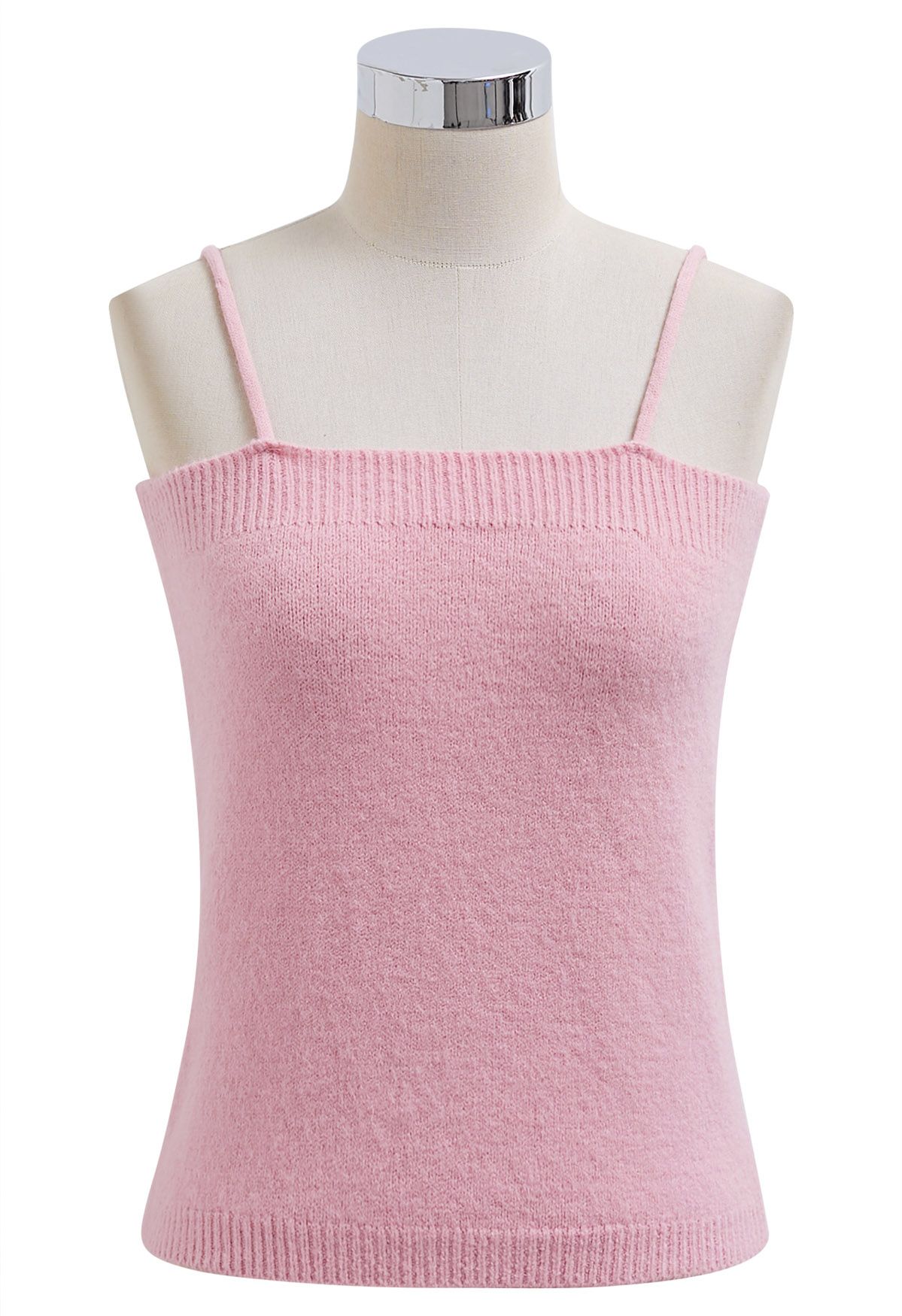 Mesmerizing Bowknot Cami Top and Sweater Set in Pink