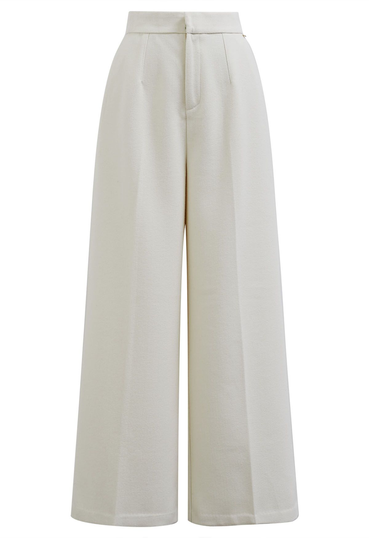 Dashing Side Pockets Palazzo Pants in White