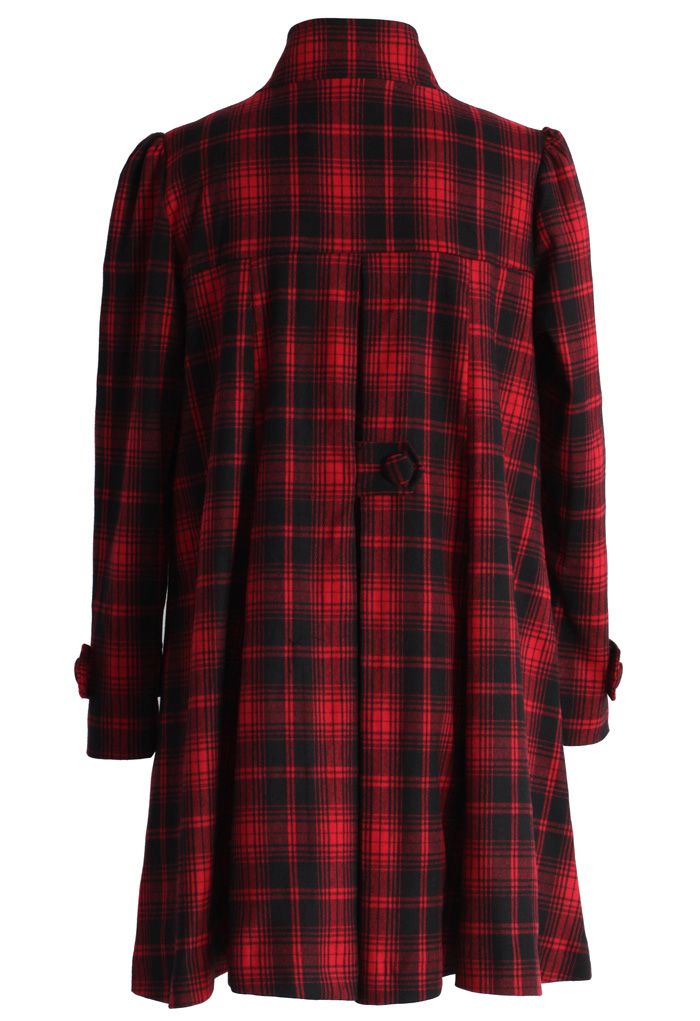 Red Tartan Dolly Dress with Big Bow