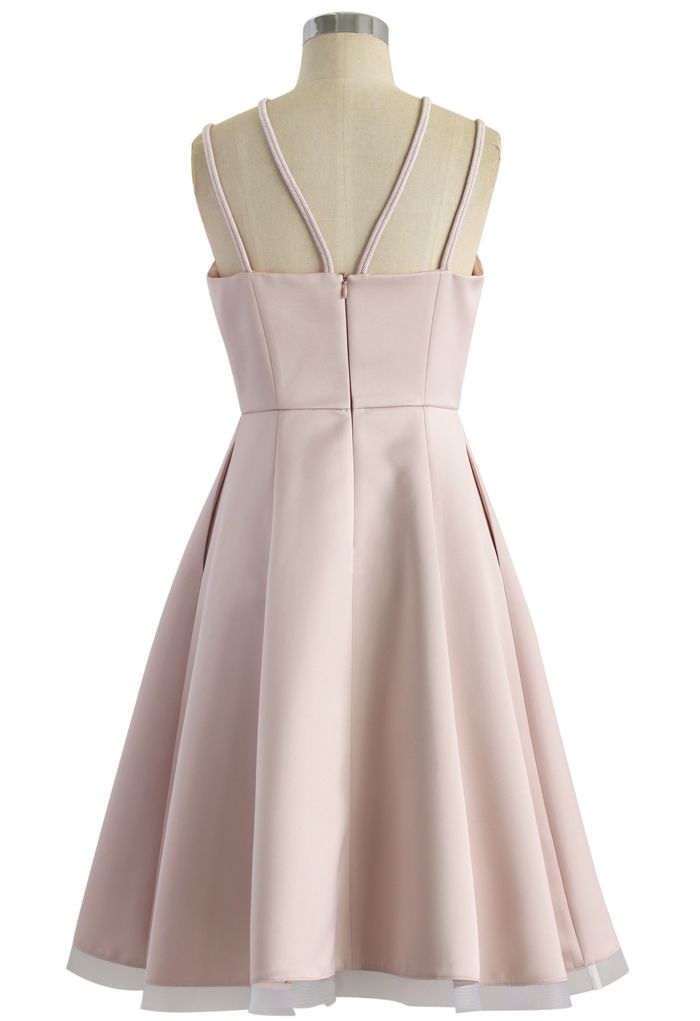Pink and Grace Dress with Braided Straps