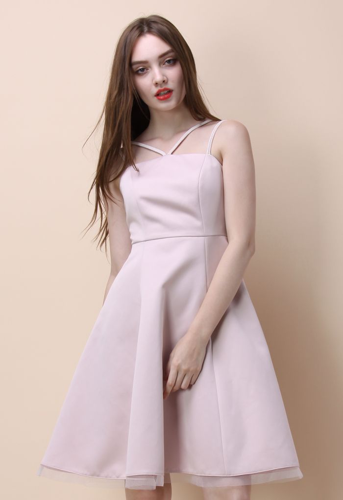 Pink and Grace Dress with Braided Straps