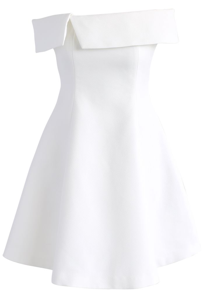 Be There with Grace Off-shoulder Dress in White