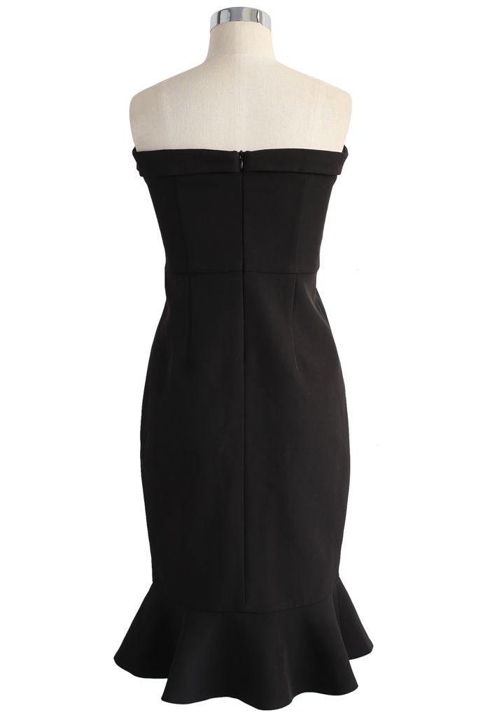 Simple Sophistication Strapless Body-con Dress in Black