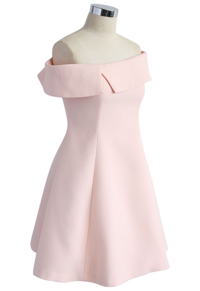 Be There with Grace Off-shoulder Dress in Pink 