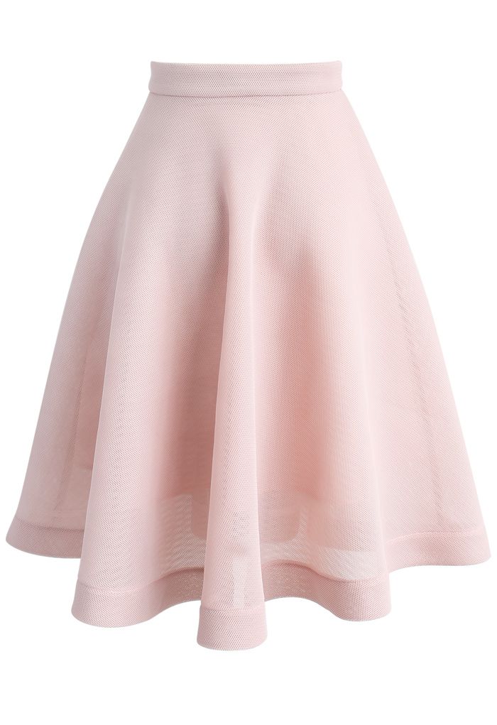 Opt to Twirl Airy A-line Midi Skirt in Pink 