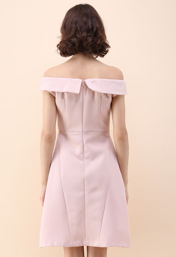 Fond of Simplicity Off-Shoulder Dress