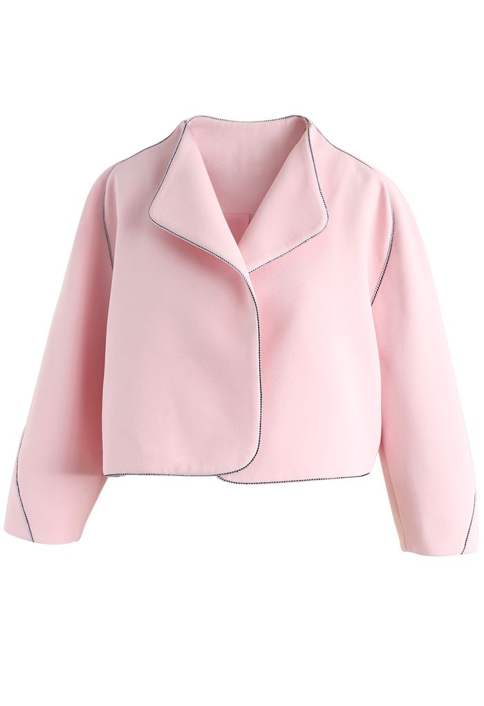 Somebody To Love Cropped Jacket in Pink 