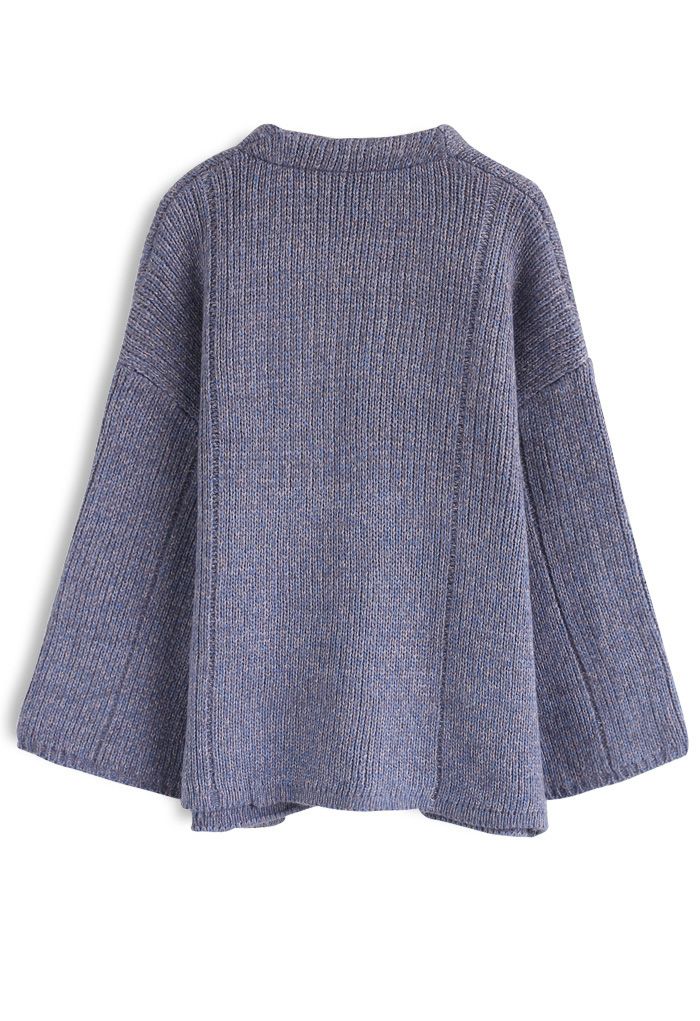 Comfortable Free Time Knit Cardigan in Lavender