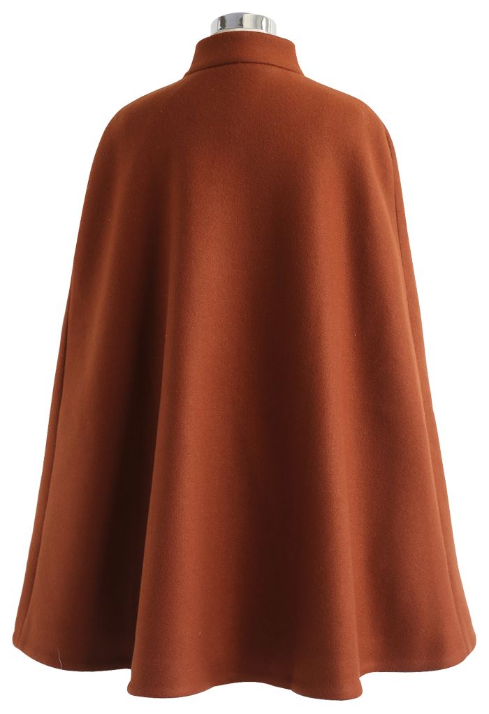Talkin’ About Stylishness Wool-Blend Cape Coat in Caramel