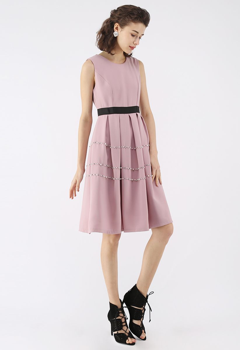 Vogue Never Ends Sleeveless Dress in Pink