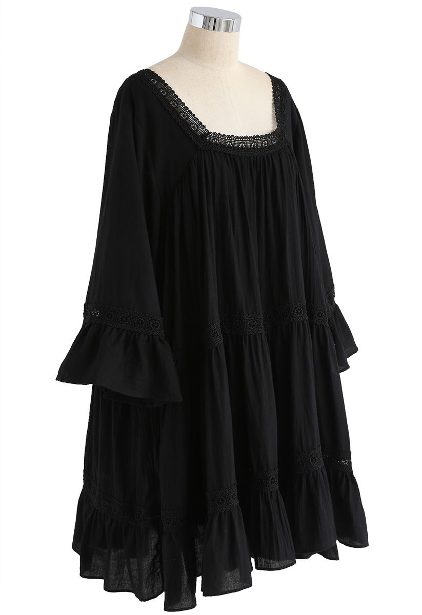 Revel in Romance Dolly Dress in Black
