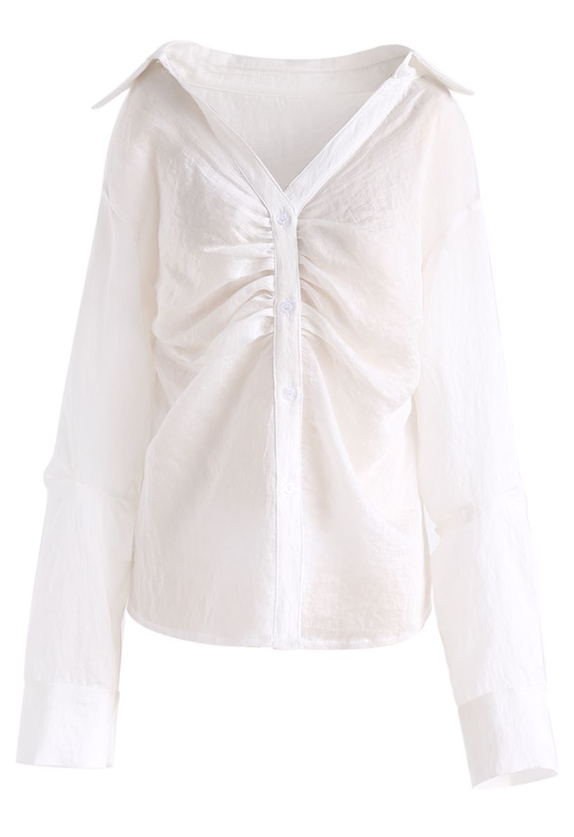 Vision of Softness V-Neck Shirt in White