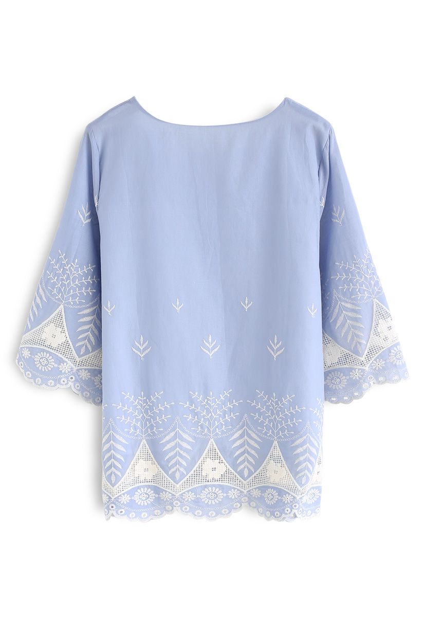 Day of Boho Style Embroidered Dolly Top