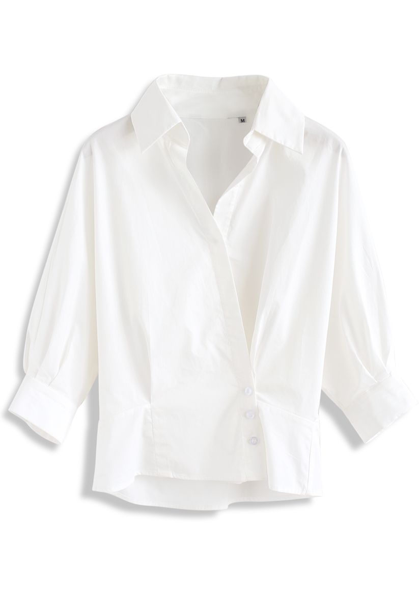 Wrap Up A Vacation Shirt in White
