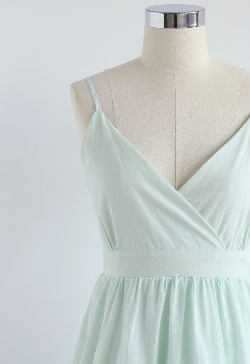 In the Spotlight Tiered Cami Dress in Mint