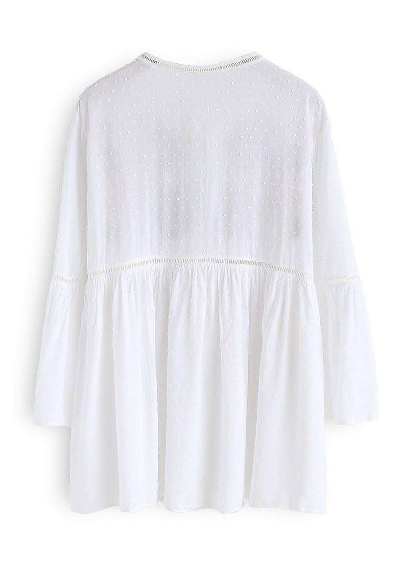 Nevermind Boho Embroidered Tunic in White