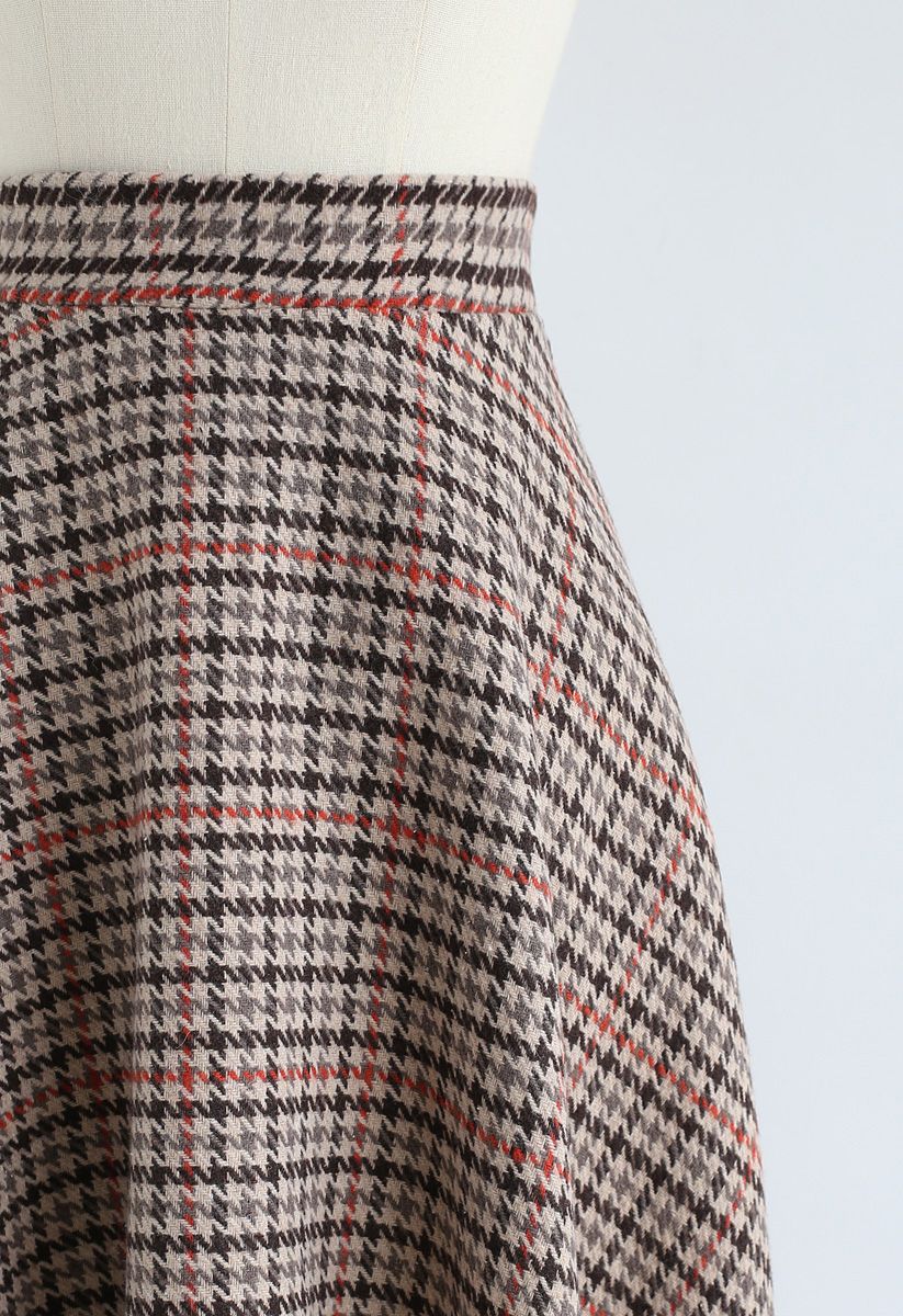 More of You Houndstooth Tweed Skirt