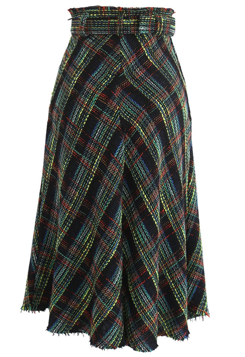 Color My Soul Textured Midi Skirt