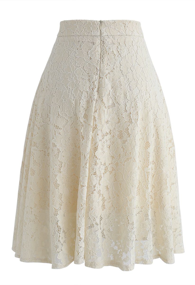 Come to Me Bowknot Lace A-Line Skirt
