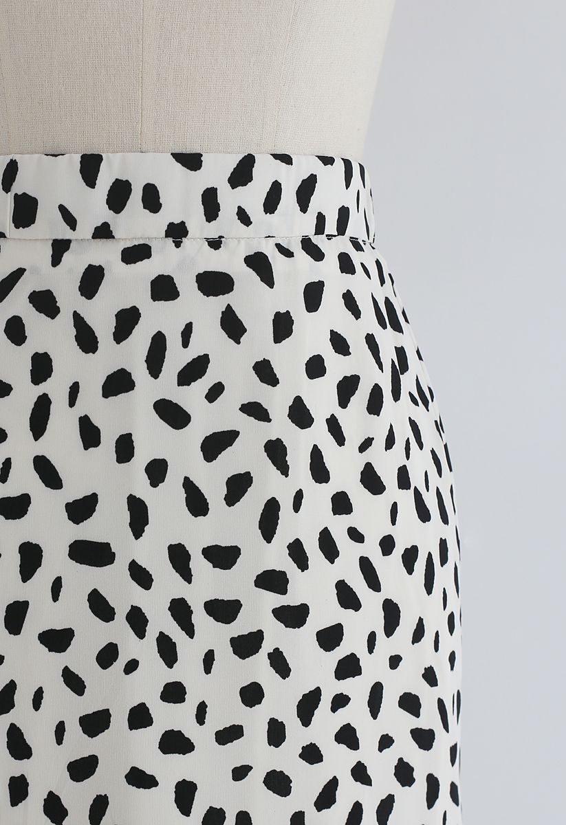 Something About Spot Chiffon Skirt in Ivory
