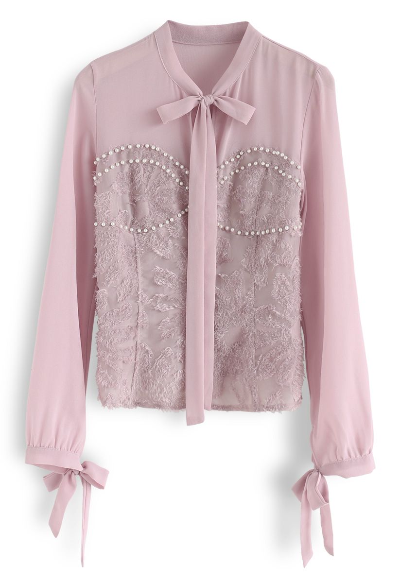 Be Your Sweet Heart Bowknot Top in Pink
