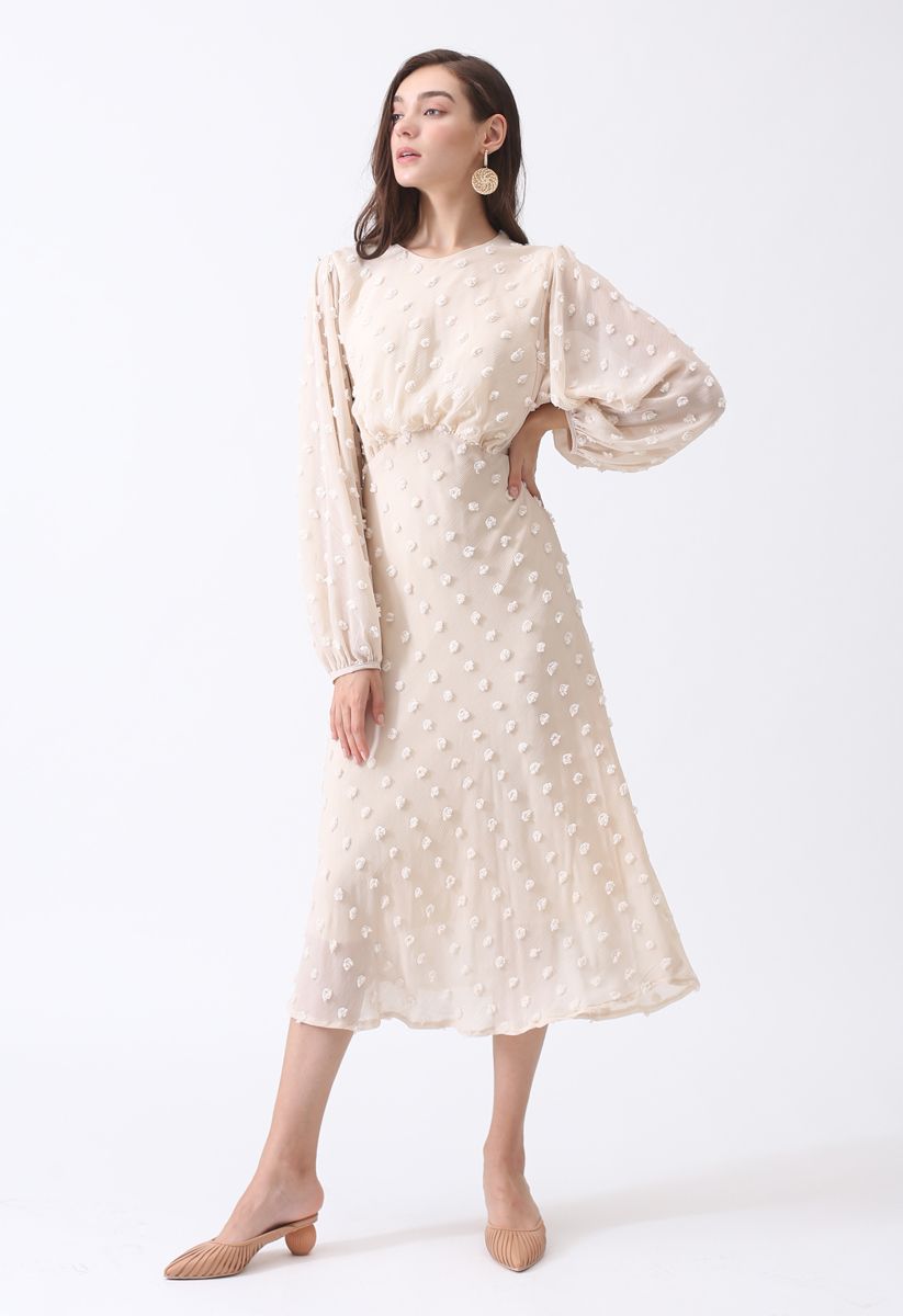 Cotton Candy Sheer Maxi Dress in Cream