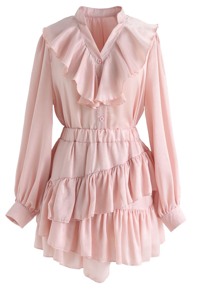Gimme the Ruffle Top and Skort Set in Pink