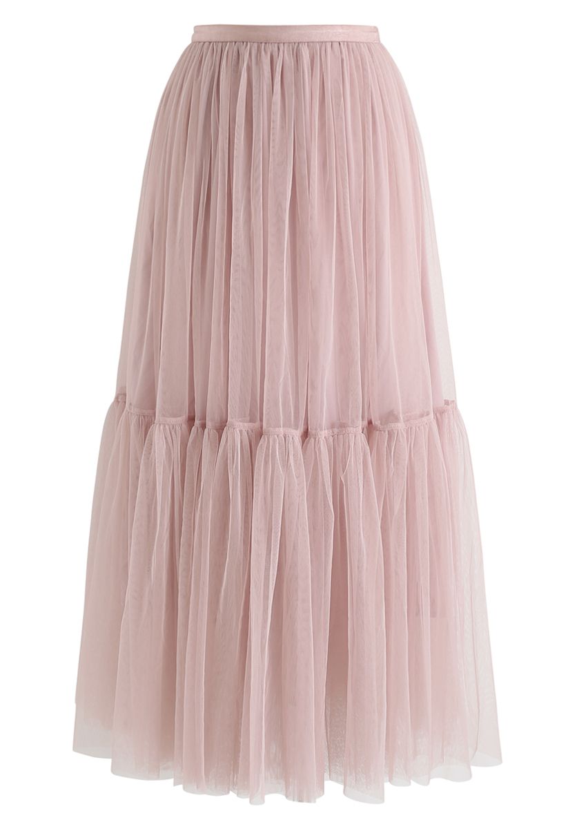 Can't Let Go Mesh Tulle Skirt in Pink - Retro, Indie and Unique Fashion