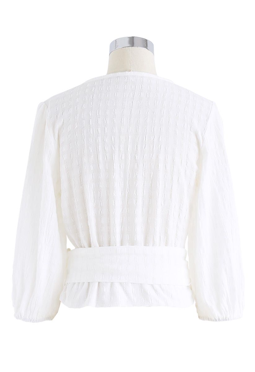 Empire Angels Wrapped Top in White