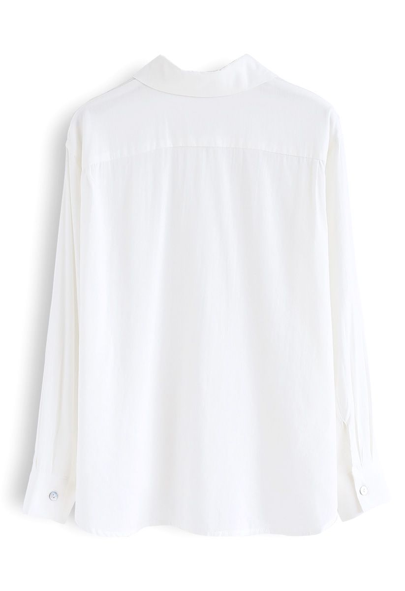 Shell Buttons Down Shirt in White