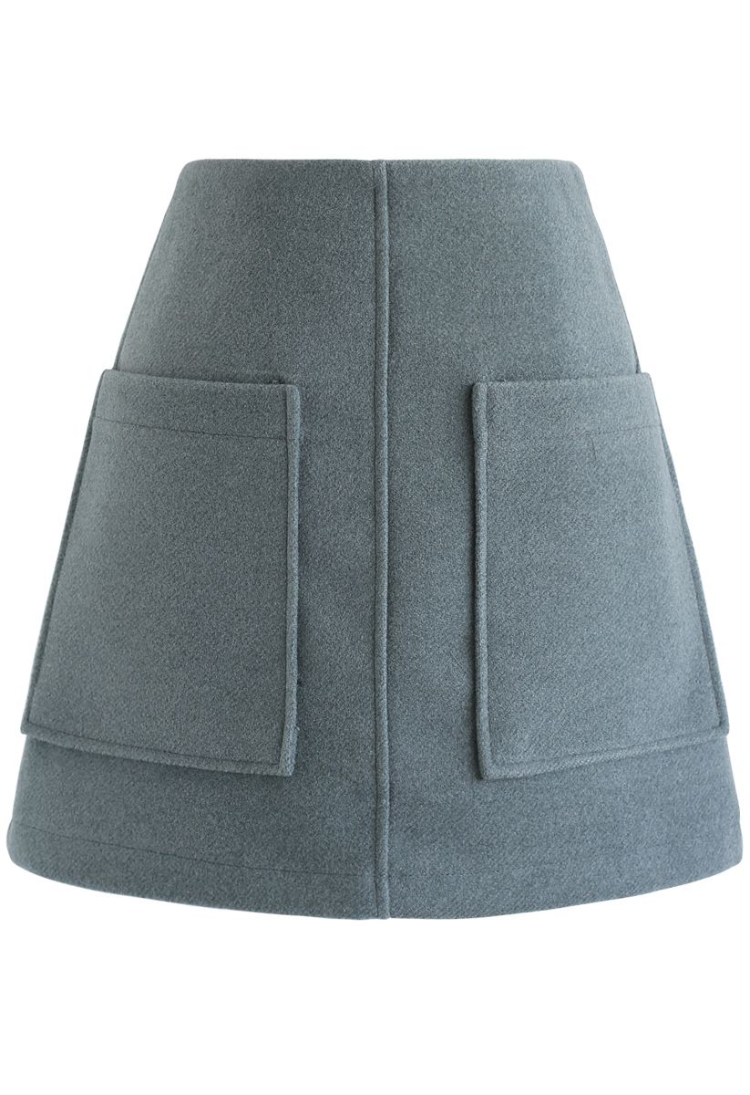 Pocket of Charm Mini Skirt in Teal 