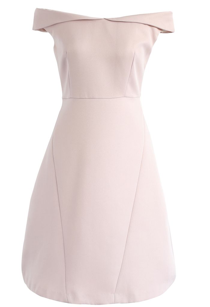 Fond of Simplicity Off-Shoulder Dress