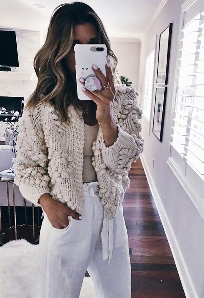 Knit Your Love Cardigan in Ivory 