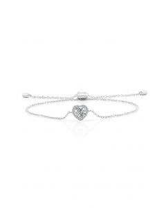 Heart Pendant Moissanite Diamond Bracelet