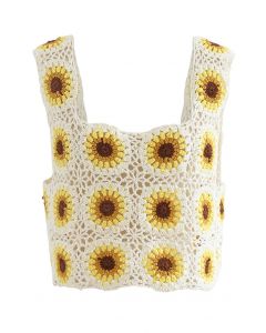Sunflower Hollow Out Cropped Cami Top