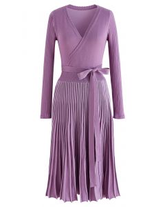 Embrace a Lithe Knitted Dress in Lilac