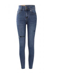 Ultra Stretched Ripped Crop Skinny Jeans