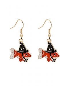 Witch Hat Goldfish Earrings