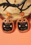 Trick or Treat Beaded Alloy Earrings