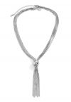 Multi-Layered Tassel Necklace in Silver